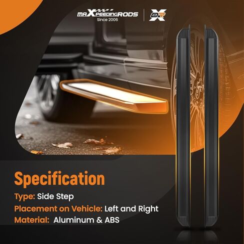 لوحات تشغيل maxpeedingrods متوافقة مع Honda Pilot 2023 2024 2025، مجموعة من قطعتين من قضبان Nerf الجانبية المصنوعة من سبائك الألومنيوم باللون الأسود، تحميل 600 رطل in Kuwait