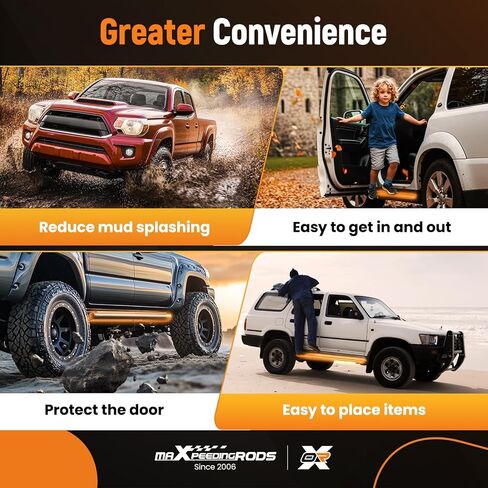 لوحات تشغيل maxpeedingrods متوافقة مع Honda Pilot 2023 2024 2025، مجموعة من قطعتين من قضبان Nerf الجانبية المصنوعة من سبائك الألومنيوم باللون الأسود، تحميل 600 رطل in Kuwait
