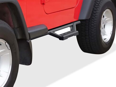 Tuxtreme الفولاذ المقاوم للصدأ أنابيب Nerf Bars Drop Step Rock Guards متوافق مع Jeep Wrangler TJ YJ 2Dr 87-06 in Kuwait