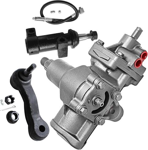 Detroit Axle - 4WD 3pc GearBox Kit for Chevy Silverado GMC Sierra Suburban 1500, Tahoe Yukon XL Avalanche 1500, Cadillac Escalade EXT ESV, Power Steering GearBox Front Idler Arm, Idler Arm Bracket in Kuwait