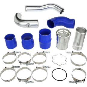 Hot & Cold Side Intercooler Pipe & Boot Kit Compatible with 2011-2016 Ford F-250 F-350 6.7L Powerstroke Diesel | Aluminum Pipes + Silicone Boots | T-Bolt Clamps Included | Red in Saudi Arabia