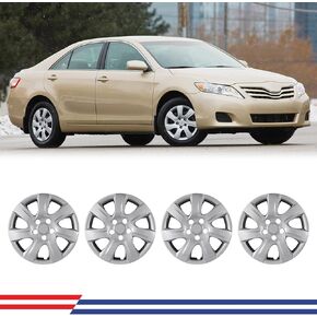 CPW 16 بوصة Hubcaps مناسبة لـ 2007-2014 Toyota Camry، غطاء حافة العجلات بديل مناسب لـ 2007-2014 Toyota Camry Hybrid Steel Wheels، PP قبعات محور المواد مجموعة من 4 (16 بوصة، ورنيش) in Kuwait