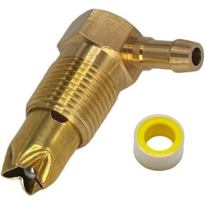 1/2" NPTF Fuel Check Valve Vent, Fuel Gas Tank Rollover Vent Valve Assembly, 5/16" ID Hose Threads Fuel Valve Only Apply to NPTF Thread in Kuwait
