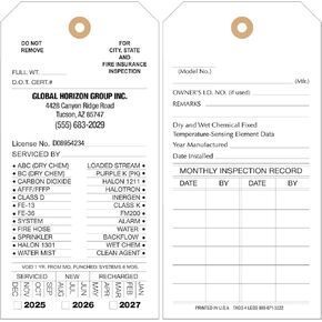 Tags 4 Less Custom Fire Extinguisher Tags – Preventative Maintenance Labels for Monthly Inspections, Alternative to Safety Sticker for Easy Record-Keeping – Pack of 100 (Light Blue, Vinyl Plastic) in Saudi Arabia