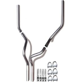 Universal Mandrel Dual Pipe Exhaust Kit Compatible for 1987-2002 Chevy Silverado 1500 | Free Clamps and Hangers Included | Stainless Steel | Colt Exhaust | Automotive Replacement Part in Saudi Arabia