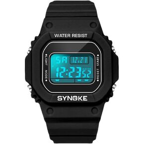 Men's Digital Watch with Big Face, 50M Waterproof, Stop Watch, Count Down, Alarm,12/24 Hour (Small Black) in Saudi Arabia
