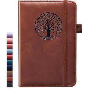 Small Pocket Notebook, Mini Address Book & Password Book (Brown) in Saudi Arabia