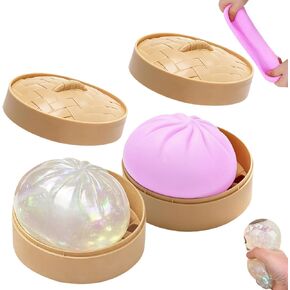 2 Pcs Dumpling Stress Balls – Real Dumpling Squeeze Fidget Sensory Toy, Soft Squeeze Decompression Dough Mystery Box Style Dumplings Set Toy for Anxiety Relief Desk in Saudi Arabia