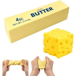 2PCS Cheese Squeeze, Cheese Butter Squeeze Fidget for Adults, Slow Rising Toys Stress Relief and Anxiety Management Tools, Focus Assistance for Students and Office Workers, Daily Use in Saudi Arabia