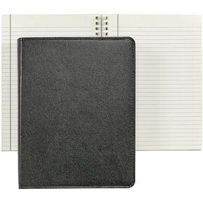 Graphic Image 9" Refillable 9" Refillable Notebook - Leather Bound Notebook Black - Premium Quality - Made in USA Quality Leather - Made in USA in Saudi Arabia