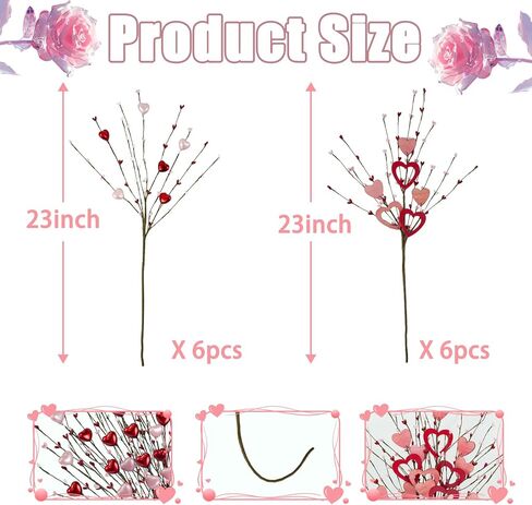 6 Pcs St Patricks Day Decorations, 24 Inch St Patricks Day Shamrocks Picks Artificial Clover Flower Branches Berry Stems for Table Centerpiece Floral Arrangements Party Irish Vase Decor in Saudi Arabia