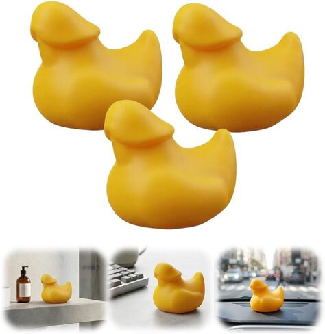 Mini Prank Duck, Funny Yellow Duck Prank Toy for Car Dashboard,Cute Yellow Ducks Office Desk Ornaments,Hilarious Gag Gift,Animals Ornament Ducks Sculpture Gift for Collectors in Kuwait