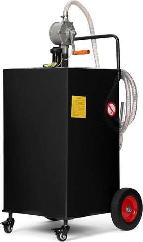 50 Gallon Fuel Caddy with Manual Pump – Heavy-Duty Portable Gas & Diesel Transfer Tank on 4 Wheels, Spill-Proof Mobile Fuel Container for Truck, Tractor, Generator, Farm, Marine & Emergency Use in Saudi Arabia