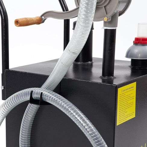 50 Gallon Fuel Caddy with Manual Pump – Heavy-Duty Portable Gas & Diesel Transfer Tank on 4 Wheels, Spill-Proof Mobile Fuel Container for Truck, Tractor, Generator, Farm, Marine & Emergency Use in Saudi Arabia