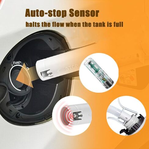 Electric Fuel Transfer Pump, Portable gas pump for gas can, Gasoline, Oil Transfer, Battery USB Powered Automatic Gas Can Pump with Adapters, Hose, Auto-Stop in Kuwait