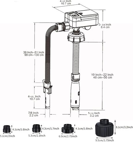 Electric Fuel Transfer Pump, Portable gas pump for gas can, Gasoline, Oil Transfer, Battery USB Powered Automatic Gas Can Pump with Adapters, Hose, Auto-Stop in Kuwait