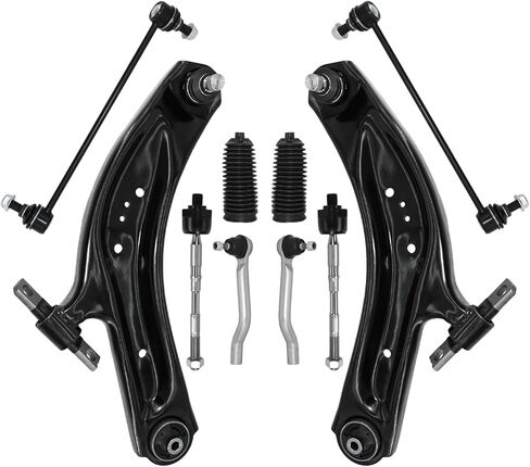 10pcs Front Suspension Lower Control Arm with Ball Joint Sway Bar Link Inner Outer Tie Rod Boot Replacement for 2014-2020 Nissan Rogue 2017-2022 Rogue Sport 2017-2019 Nissan Qashqai in Kuwait