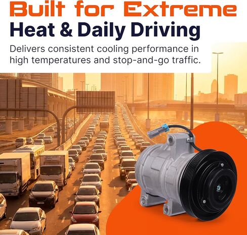A/C Compressor Fits 87-96 Chevrolet C1500 K1500 GMC K2500 C2500 S10 C3500 Caprice K3500 in Kuwait