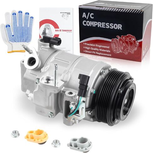 AC Compressor Compatible with 2014-2019 Silverado 1500, 2014-2019 Sierra 1500, 2015-2020 Escalade Yukon Suburban Tahoe, Air Conditioner Compressor with Clutch Replace 197381 22986660 in Saudi Arabia