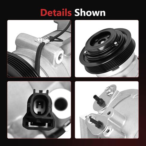 HYR New Air Conditioner AC Compressor with Clutch Compatible with Acura TL 2009-2014, TSX 2010-2014, RDX 2013-2015 & Honda Accord 3.5L 2008-2012, Accord 2.0L 2014, Crosstour 3.5L 2012#CO 29030C in Kuwait