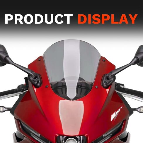 استبدال الزجاج الأمامي للدراجات النارية لـ Yamaha YZF R3 2019-2025 R25 2019 2020 2021 2022 2023 2024 2025 PC فقاعة مزدوجة للزجاج الأمامي (رمادي) in Kuwait