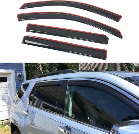 in Channel Window Rain Guards, Compatible with 2010-2017 GMC Terrain, Slim in-Channel Style Smoke/Tinted Acrylic, 4PCS, Side Window Deflectors in Kuwait