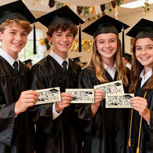 CJiangpo 6Pcs Graduation Money Holder - Class of 2026 Graduation Gifts 3D Wooden Money Envelope Box Congrats Grad Gift for Him Her Card Cash Holder Decor College High School Grads Party Favor Supplies in Kuwait