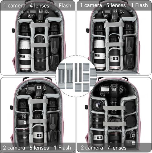 حقيبة كاميرا التصوير الفوتوغرافي TORIBIO Hardshell DSLR مع غطاء للمطر، حافظة كاميرا ذات هيكل صلب مقاوم للماء مع حامل ثلاثي الأرجل ومساحة كمبيوتر محمول 15.6 بوصة in Kuwait