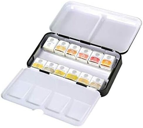 MUNGYO Professional Watercolor Set, Tin Case, 12 Colors, Metallic Colors in Kuwait