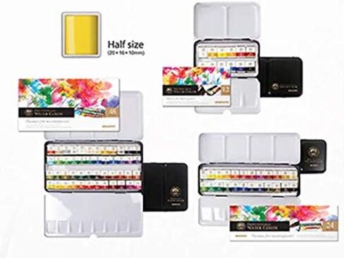 MUNGYO Professional Watercolor Set, Tin Case, 12 Colors, Metallic Colors in Kuwait