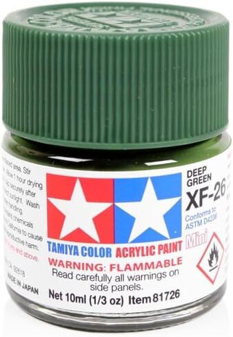 TAMIYA أكريليك Mini XF26 أخضر داكن TAM81726 طلاء بلاستيك أكريليك in Kuwait
