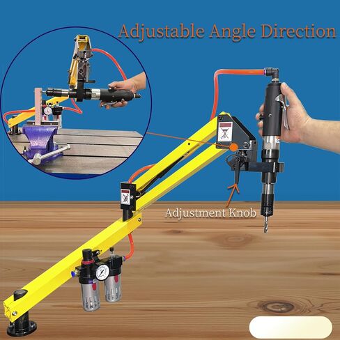 Pneumatic Tapping Machine 360°Multi-directions Tapping M3-M12 Tap Threading Tools 970mm Cantilever Universal Flexible Arm Drilling Threading Machine (M3-M12 universal type) in Saudi Arabia