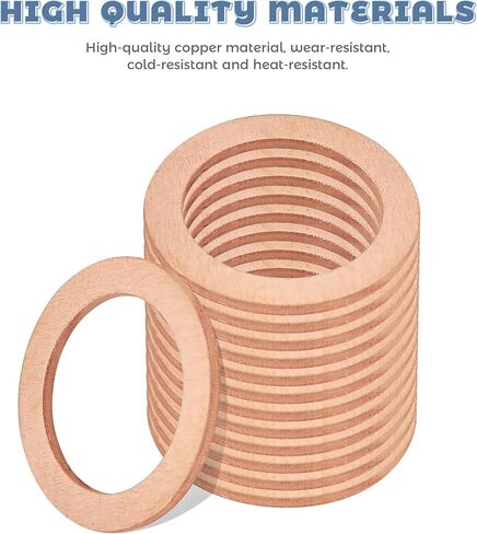 Oil Drain Plug Gasket,Car Accessories 14mm Crush Washer Oil Drain Plug,Copper Oil Crush Washer,Automotive Replacement Oil Sealing Gaskets,Replace #007603-014106 007603014106 (10pcs) in Saudi Arabia