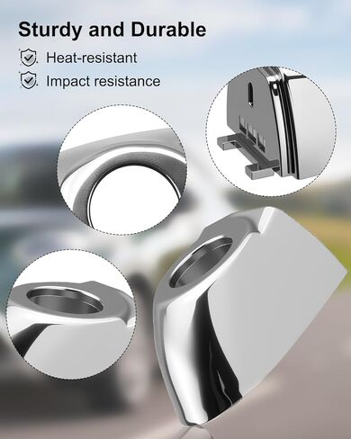 Exterior Door Handle Cap Front Fit for Fiat 500X 2014-2021, Replace 6AQ85SZ0AA 735627135, Left Driver Side, Silver in Kuwait