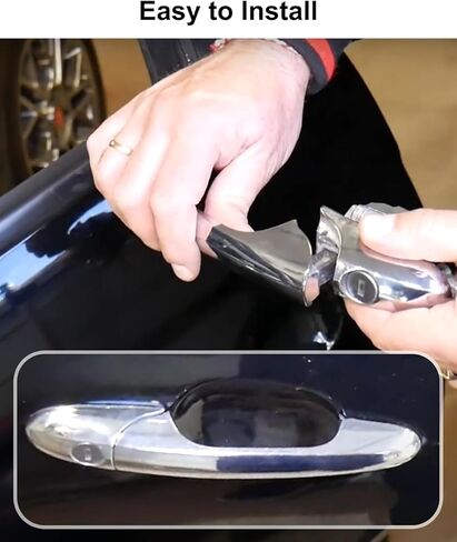 Exterior Door Handle Cap Front Fit for Fiat 500X 2014-2021, Replace 6AQ85SZ0AA 735627135, Left Driver Side, Silver in Kuwait