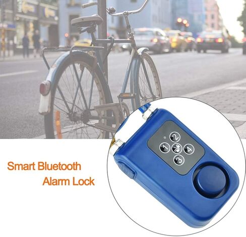Sonew Smart Keyless Alarm Lock with 110db Alarm IP44 Anti-Theft Chain Lock for Motorcycle/Gate/Gates/Blue in Kuwait