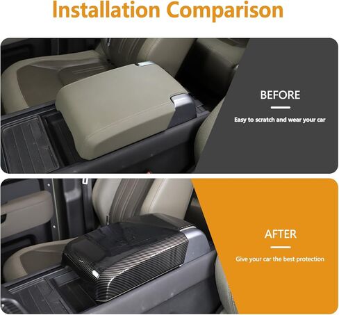 Car Armrest Seat Box Cover Compatible with Land Rover Defender 90 110 130 2020-2026 Protector Center Console Lid Protector Cover Armrest Box Cover in Kuwait