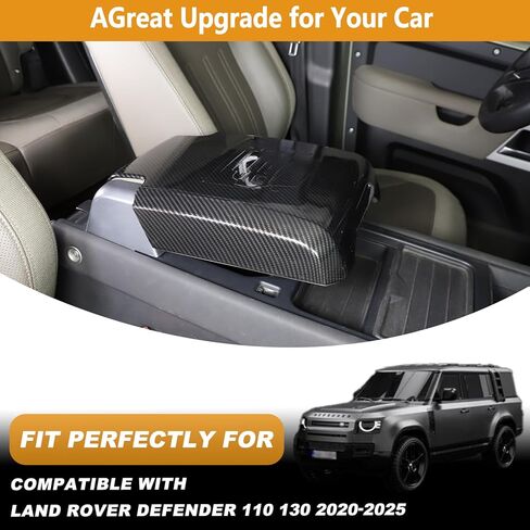 Car Armrest Seat Box Cover Compatible with Land Rover Defender 90 110 130 2020-2026 Protector Center Console Lid Protector Cover Armrest Box Cover in Kuwait
