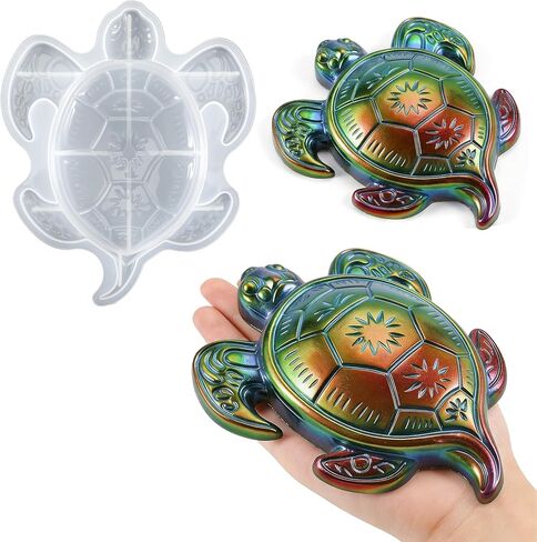 Mabor Sea Turtle Silicone Mold, 3D Large Animal Epoxy Casting Molds for DIY Craft, Cute Sea Turtle Resin Mold for Tabletop Home Garden Landscape Decor Supplies in Kuwait