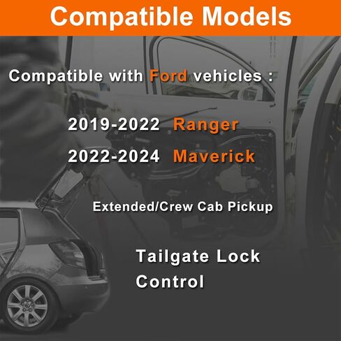 Tailgate Latch Compatible with Ford 2019-2023 Ranger, 2022-2024 Maverick Rear Tailgate Lock Control in Kuwait