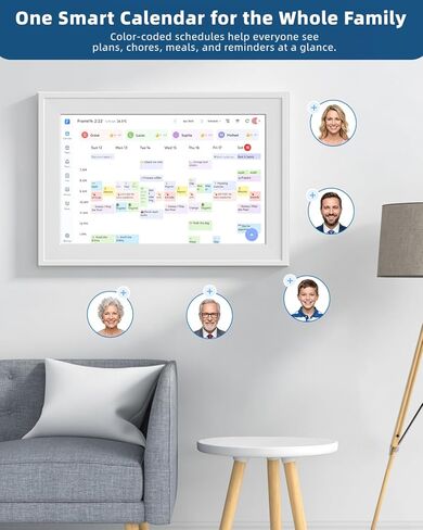 15.6in Digital Calendar for Family, Smart Touchscreen Wall Planner with Chore Chart,Meal Planner&Digital Photo Frame, No Subscription,Syncs with Google Calendar iCloud Outlook,Wall and Desk Mountable in Kuwait
