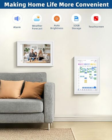 15.6in Digital Calendar for Family, Smart Touchscreen Wall Planner with Chore Chart,Meal Planner&Digital Photo Frame, No Subscription,Syncs with Google Calendar iCloud Outlook,Wall and Desk Mountable in Kuwait
