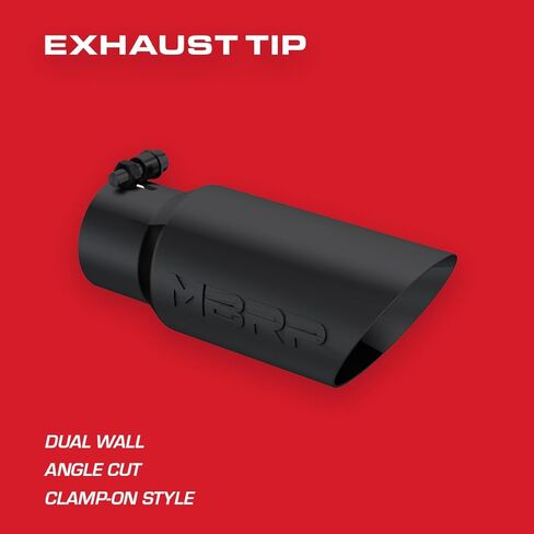 MBRP T5156BLK Black Dual Wall Angled Tip, 4" O.D., 3" Inlet, 10" Length in Saudi Arabia
