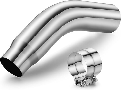 4 Inch Exhaust Elbow Tip With a Clamp,4''Inlet 5'' Outlet 23" Overall Length Elbow Tip,Stainless Steel Exit Exhaust Diesel Exhaust Tip for Pickups, Trucks and Cars in Saudi Arabia