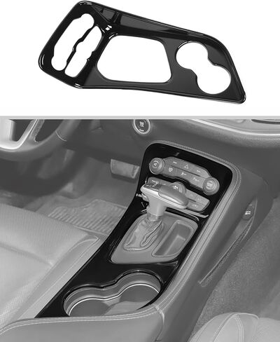 Voodonala for Challenger Gear Shift Shifter Panel Shift Lever Panel Transmission Gear Selector Gearstick Panel Cover Trim Fit for 2015-2024+ Dodge Challenger Interior Accessories Carbon Fiber in Saudi Arabia