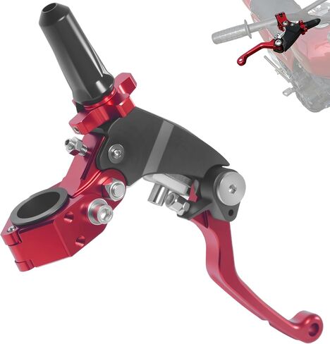 7/8" 22mm Motorcycle Clutch Lever CNC Universal 360° Foldable Breakaway Clutch Handle with Mounting Seat for Motorcycle Street Sport Pit Dirt Bike Scooter ATVs (Blue, Three Finger Clutch Lever) in Saudi Arabia