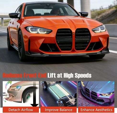 Carbon Fiber Look Front Bumper Lip Splitter FIT 2021–2026 BMW G80 M3 & G82 M4 – V Style Front Lower Lip – Exterior Styling Upgrade in Kuwait