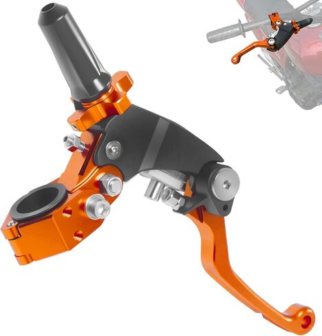 7/8" 22mm Motorcycle Clutch Lever CNC Universal 360° Foldable Breakaway Clutch Handle with Mounting Seat for Motorcycle Street Sport Pit Dirt Bike Scooter ATVs (Blue, Three Finger Clutch Lever) in Saudi Arabia