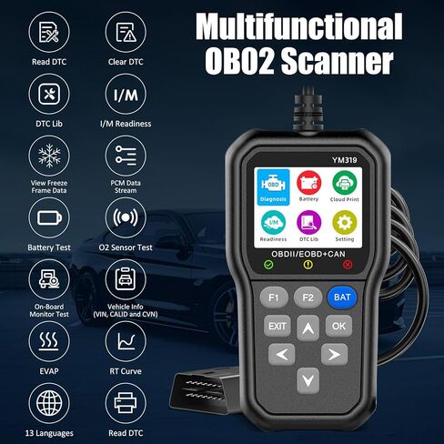 Car OBD2 Sanner Diagnostic Tool, Car Engine Fault Code Reader CAN Diagnostic Scan Tool, Read and Clear Error Codes for 1996 or Newer OBD2 Protocol Vehicle in Saudi Arabia