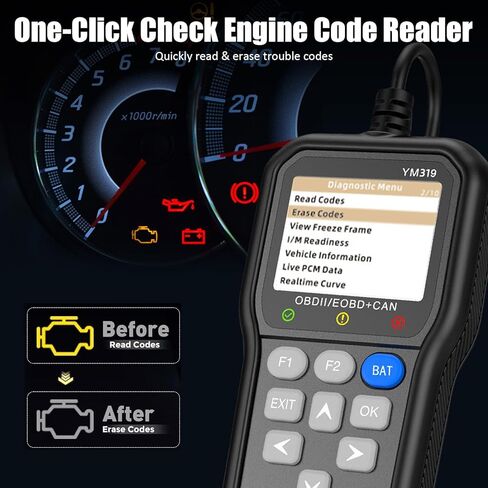 Car OBD2 Sanner Diagnostic Tool, Car Engine Fault Code Reader CAN Diagnostic Scan Tool, Read and Clear Error Codes for 1996 or Newer OBD2 Protocol Vehicle in Saudi Arabia